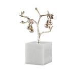Tabletop Tree Sculpture Gold Metal Modern & Compact