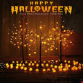 Tabletop Tree Topper Warm LED Lights & Pumpkin Motifs