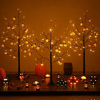 Tabletop Tree Topper Warm LED Lights & Pumpkin Motifs