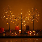 Tabletop Tree Topper Warm LED Lights & Pumpkin Motifs