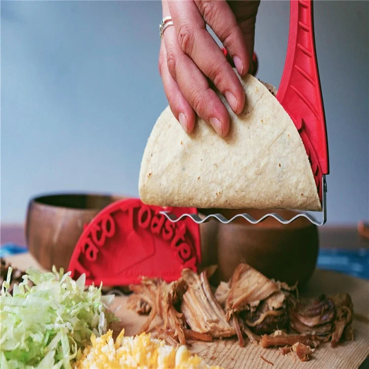 Taco Shell Maker Oil-Free Toaster Insert Ribbed Grip