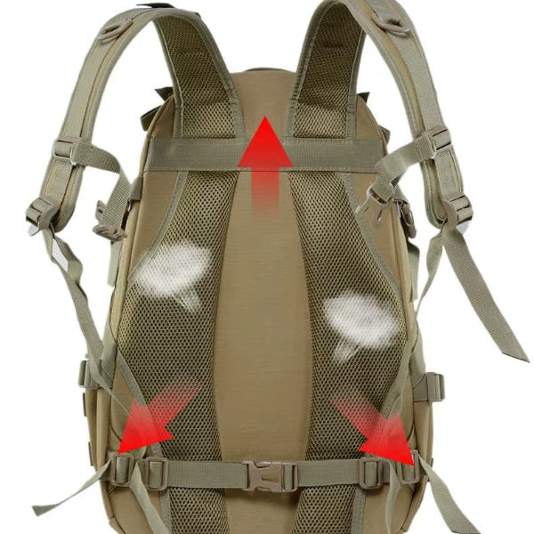 Tactical Backpack 40L Waterproof Multiple Compartments Padded Straps