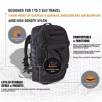 Tactical Backpack 45 L Water-Resistant Ergonomic Padded Straps