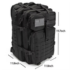 Tactical Backpack MOLLE Modular Water Resistant Padded Straps