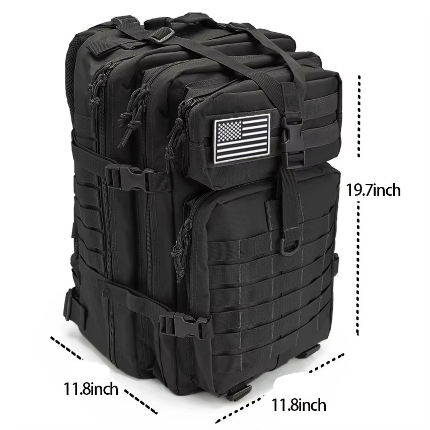 Tactical Backpack MOLLE Modular Water Resistant Padded Straps