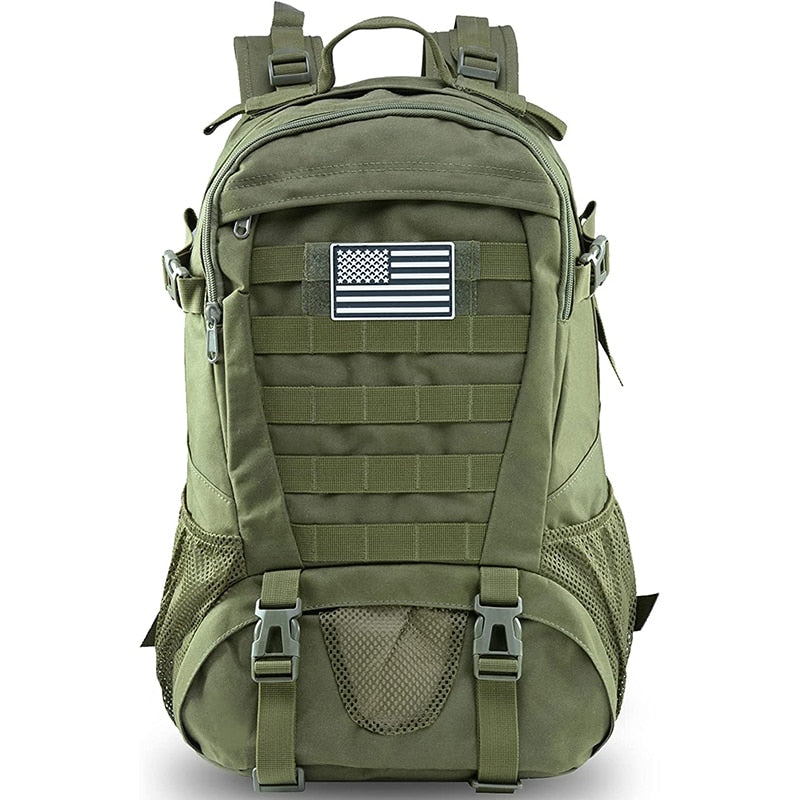 Tactical Backpack Water-Resistant MOLLE Webbing Padded Straps