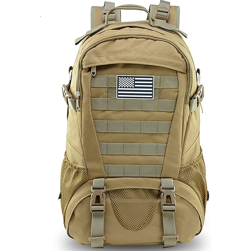 Tactical Backpack Water-Resistant MOLLE Webbing Padded Straps