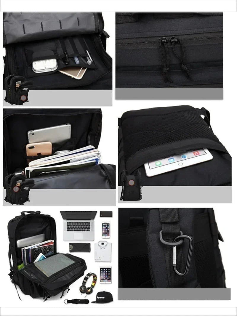Tactical Backpack Waterproof Anti-Theft 50 L Capacity