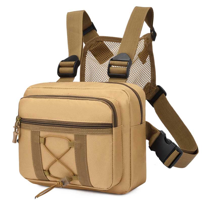 Tactical Chest Rig Bag Water-Resistant 500D Nylon Breathable Mesh