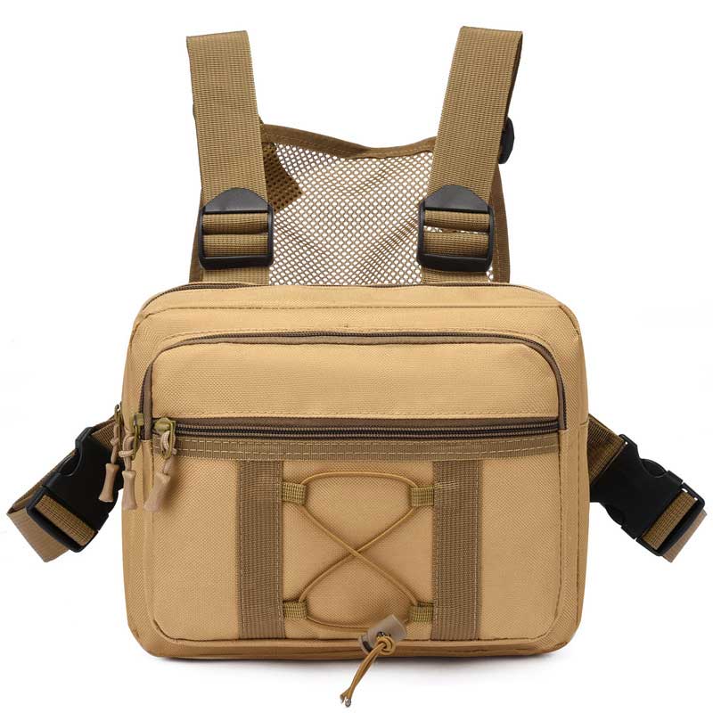 Tactical Chest Rig Bag Water-Resistant 500D Nylon Breathable Mesh