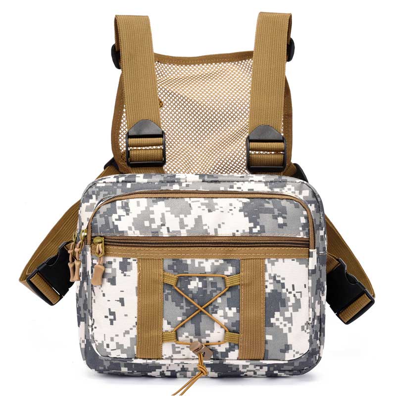 Tactical Chest Rig Bag Water-Resistant 500D Nylon Breathable Mesh