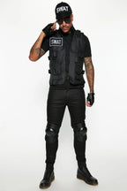 Tactical Costume Set 4-Piece Adjustable Fit Fingerless Gloves