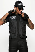 Tactical Costume Set 4-Piece Adjustable Fit Fingerless Gloves