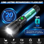 Tactical Flashlight 100,000 Lumens USB-C Rechargeable