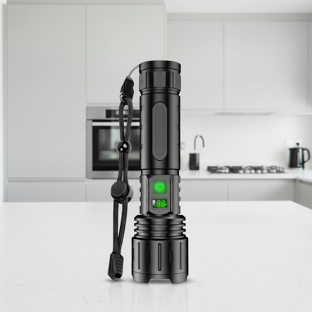 Tactical Flashlight 100000 Lumens & Rechargeable Power Bank