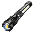 Tactical Flashlight 5000 Lumen Zoomable Beam USB Rechargeable Waterproof