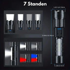 Tactical Flashlight 5000 Lumen Zoomable Beam USB Rechargeable Waterproof