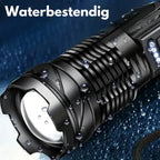 Tactical Flashlight 5000 Lumen Zoomable Beam USB Rechargeable Waterproof