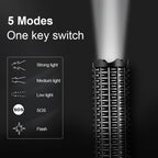 Tactical Flashlight High-Power LED Telescopic Zoom