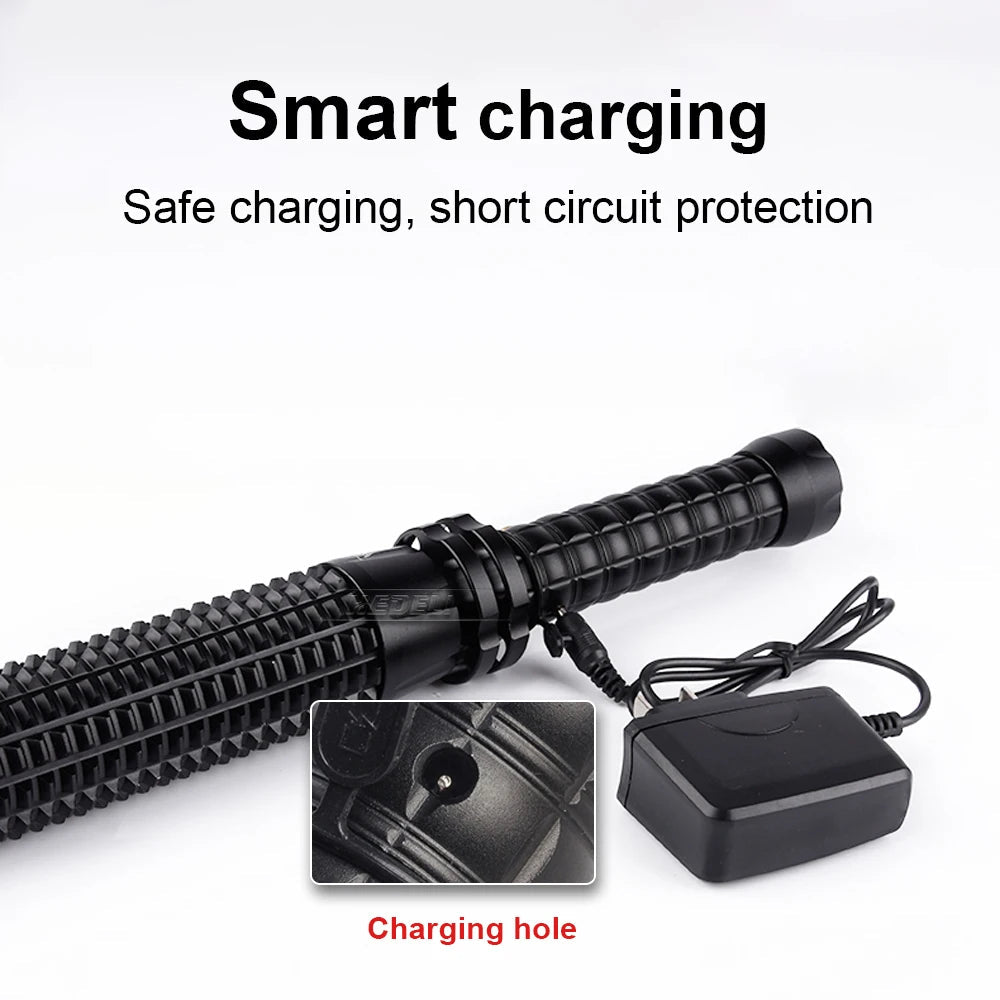 Tactical Flashlight High-Power LED Telescopic Zoom