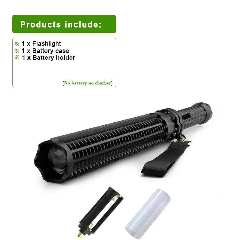 Tactical Flashlight High-Power LED Telescopic Zoom