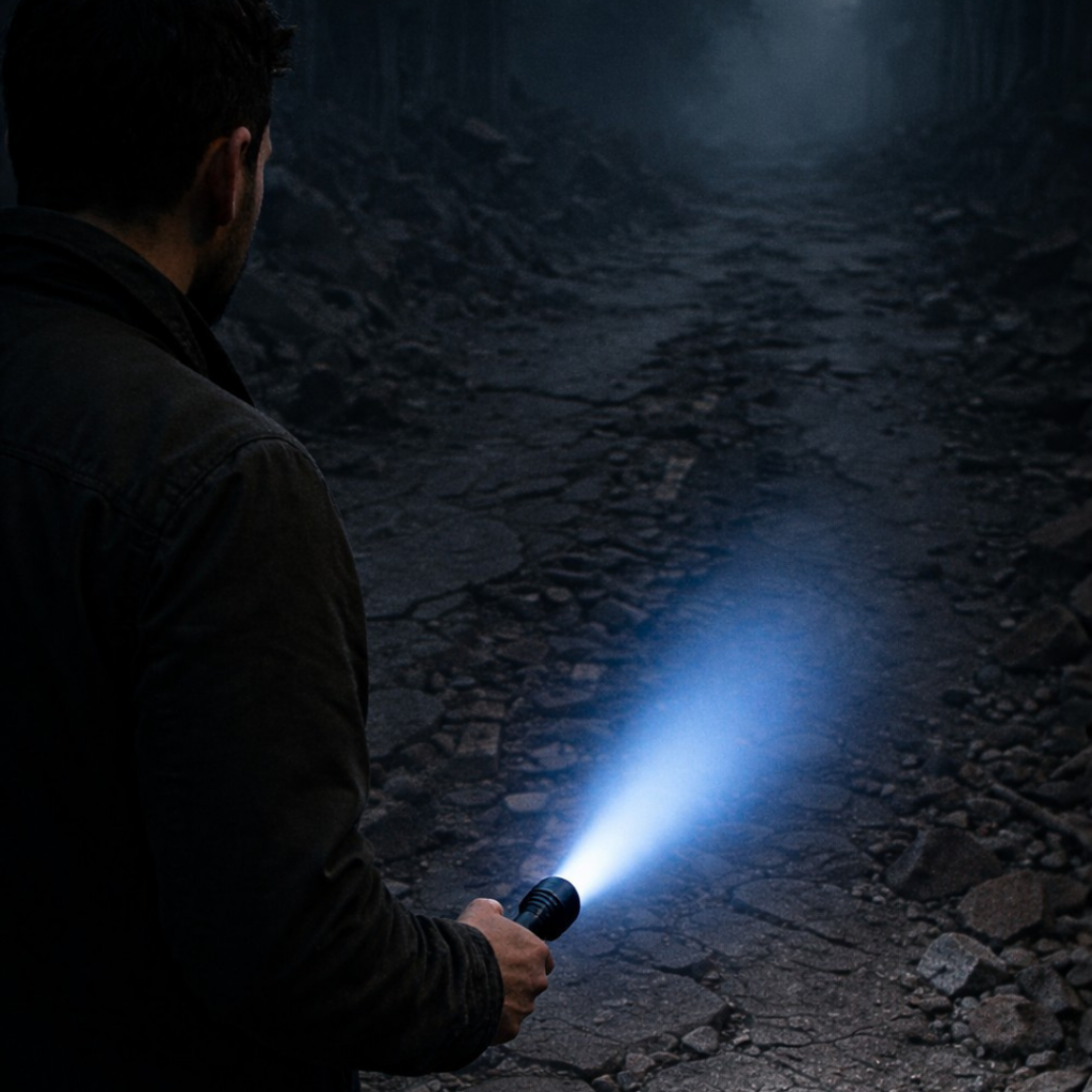 Tactical Flashlight High-Power Laser Beam Waterproof Compact