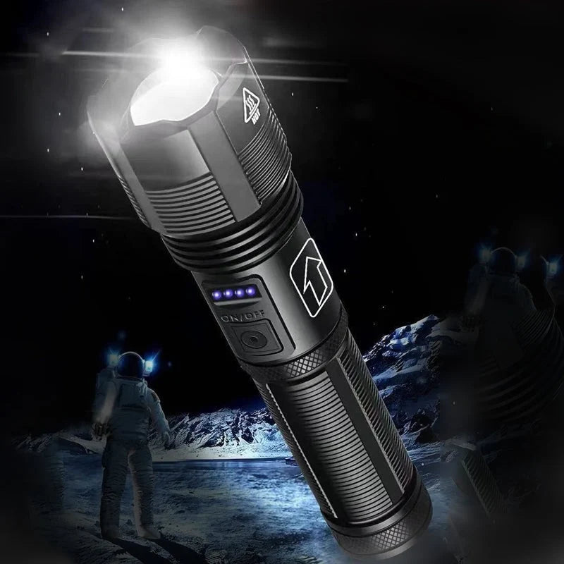 Tactical Flashlight Rechargeable 12000 Lumens Long-Range