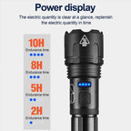 Tactical Flashlight Rechargeable 12000 Lumens Long-Range