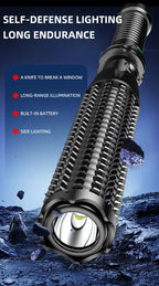 Tactical Flashlight Rechargeable Osram LED & COB Battery Indicator