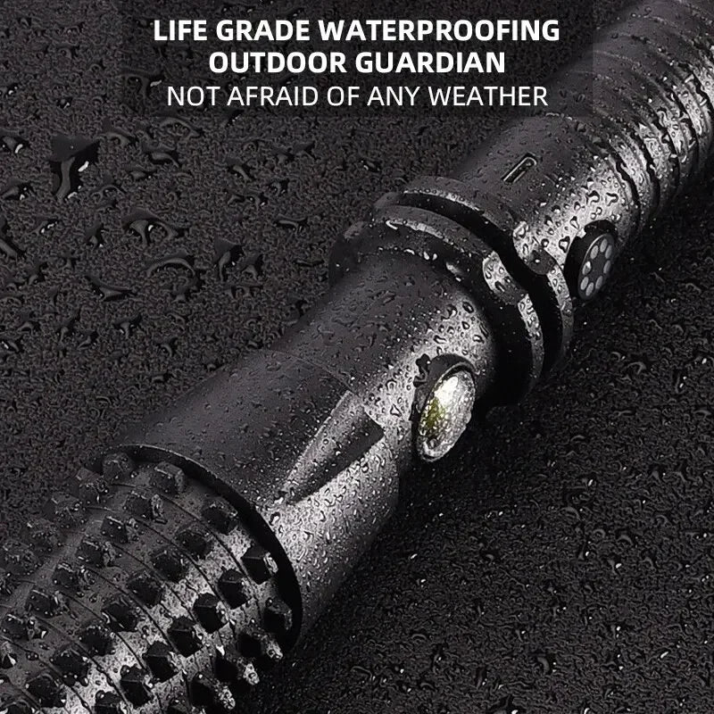 Tactical Flashlight Rechargeable Osram LED & COB Battery Indicator
