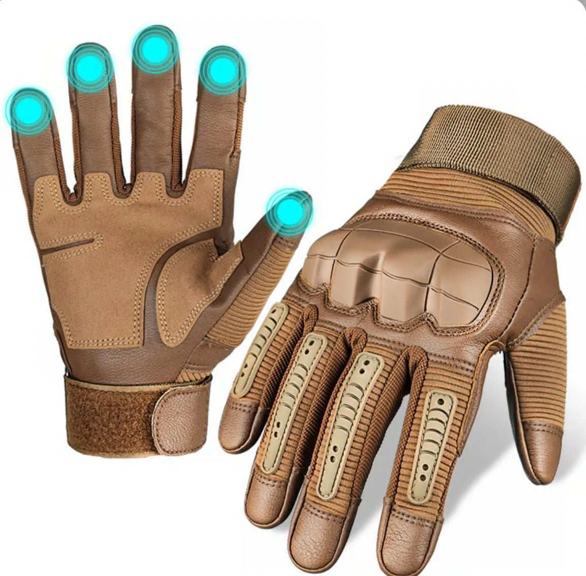 Tactical Gloves Reinforced Knuckles Cut-Resistant Palm