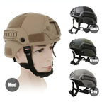 Tactical Helmet ABS Shell & EPS Foam Side Rail Mounts