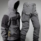 Tactical Jacket & Pants Set Hooded Multi-Pocket Durable Fabric