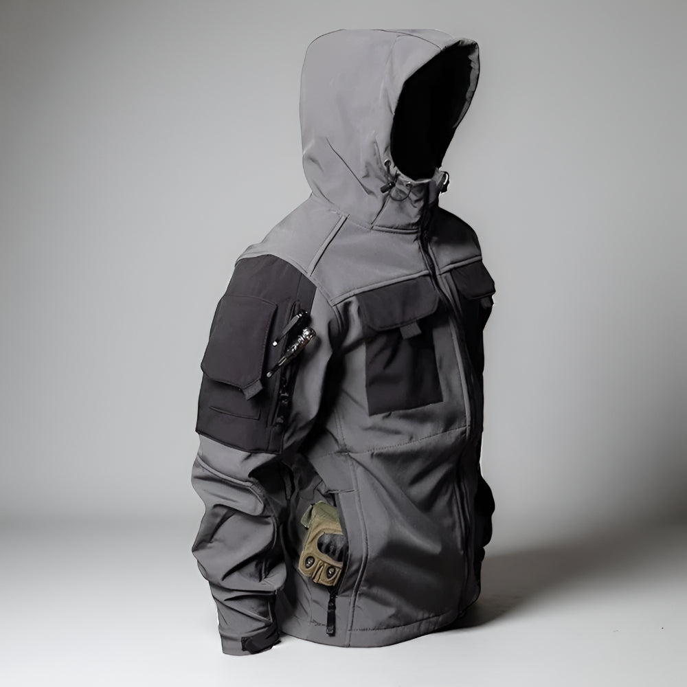 Tactical Jacket & Pants Set Hooded Multi-Pocket Durable Fabric
