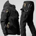 Tactical Jacket & Pants Set Hooded Multi-Pocket Durable Fabric