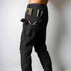 Tactical Jacket & Pants Set Hooded Multi-Pocket Durable Fabric