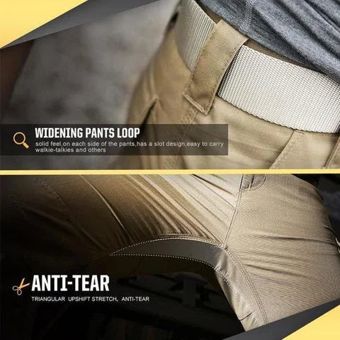 Tactical Pants Ripstop Reinforced Knees Water-Resistant