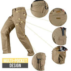 Tactical Pants Ripstop Reinforced Knees Water-Resistant