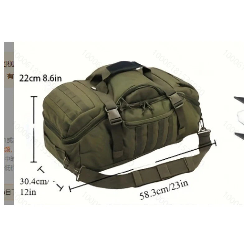 Tactical Travel Bag Weather-Resistant Multiple Compartments