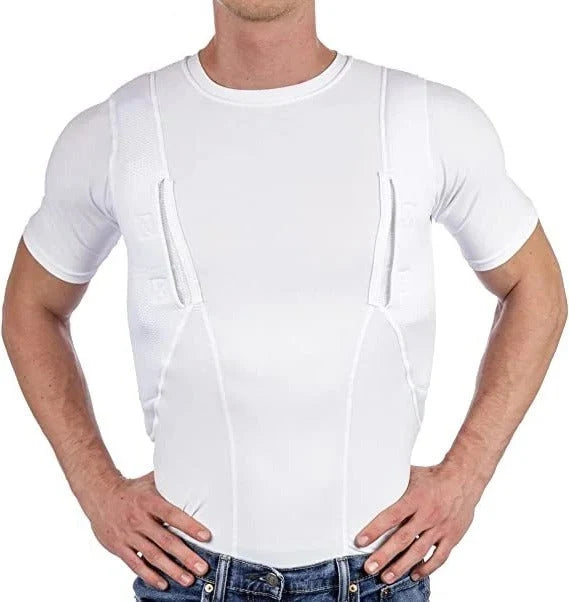 Tactical Undershirt Ambidextrous Holsters Compression Fit & Moisture-Wicking