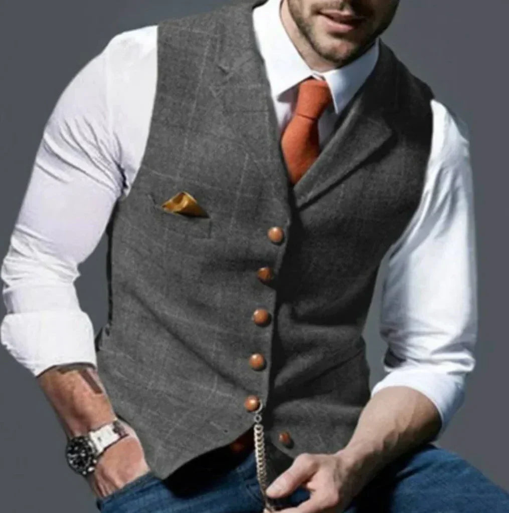 Tailored Vest Structured Fit Durable Fabric