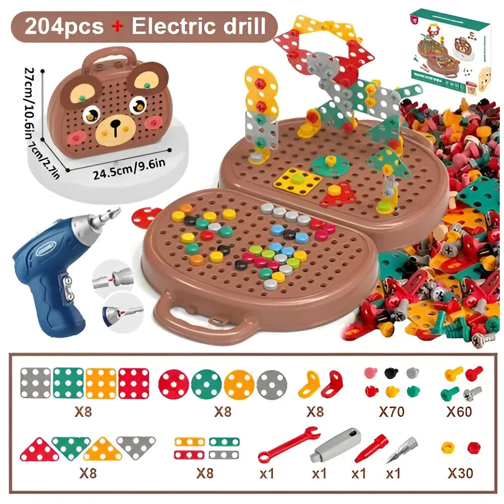 Take-Apart Animal Set Screw-Together Pieces & Case
