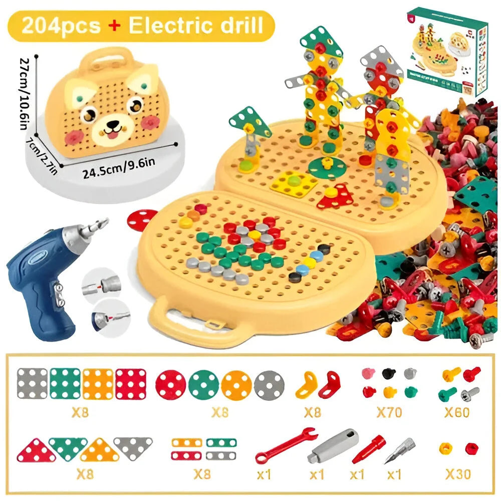 Take-Apart Animal Set Screw-Together Pieces & Case