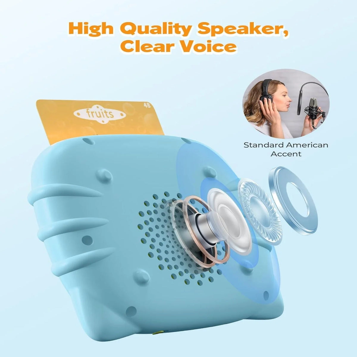Talking Flash Cards Handheld Audio Clear Pronunciation