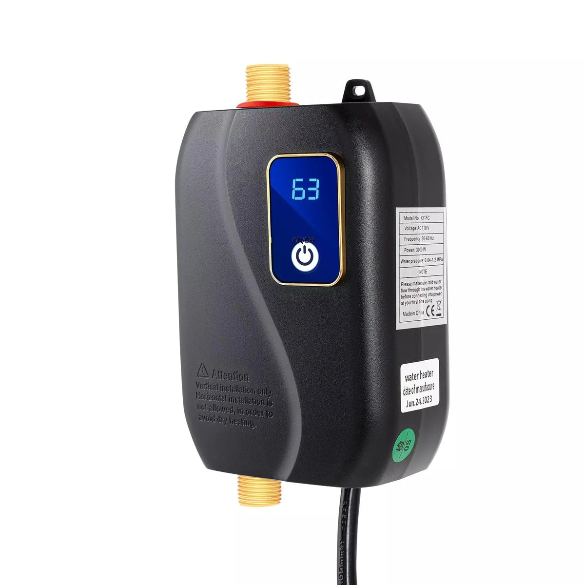 Tankless Water Heater Instant Hot Water & LED Temp Display