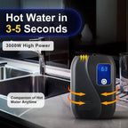 Tankless Water Heater Instant Hot Water & LED Temp Display