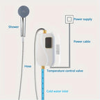 Tankless Water Heater Under-Sink 3000W Digital Display