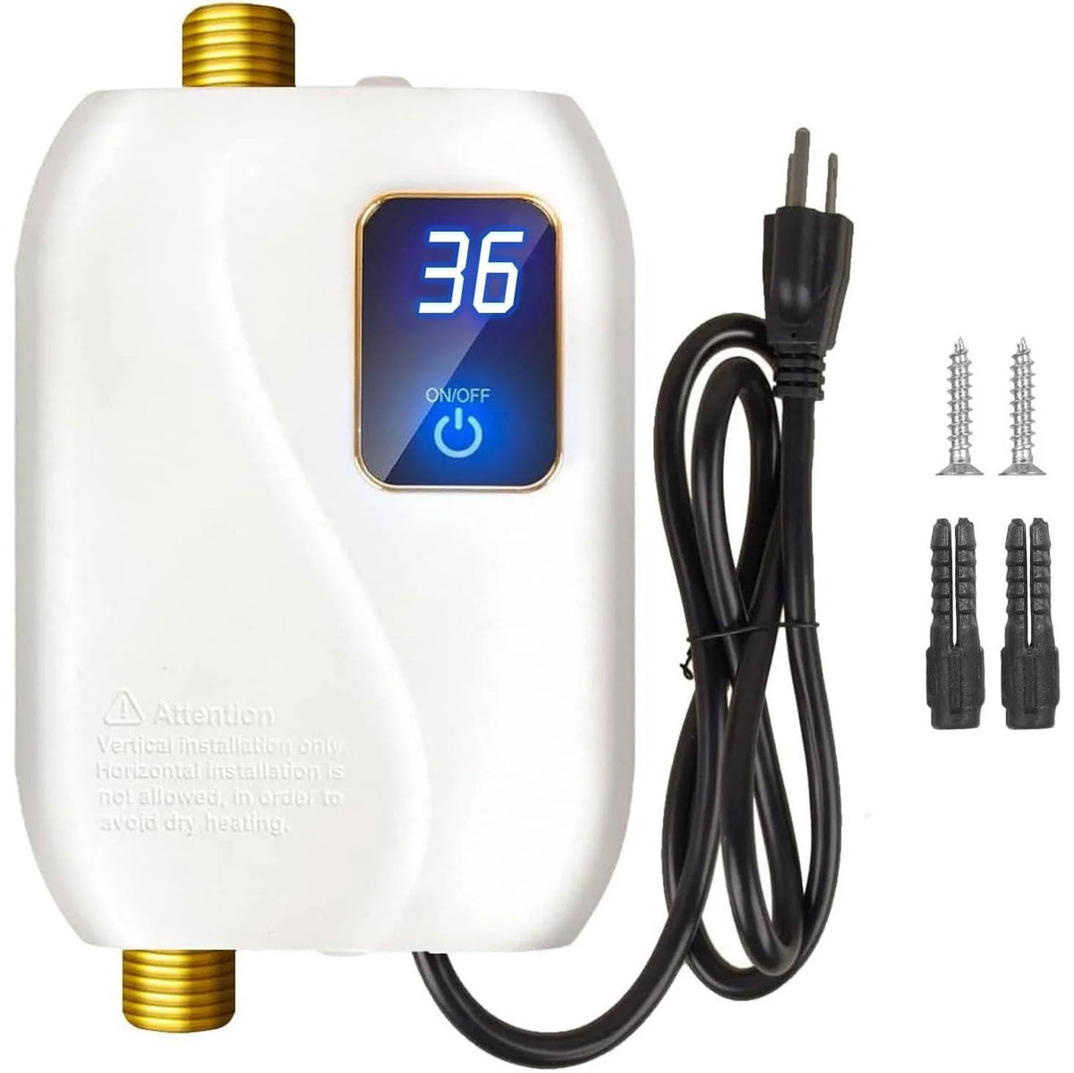 Tankless Water Heater Under-Sink 3000W Digital Display