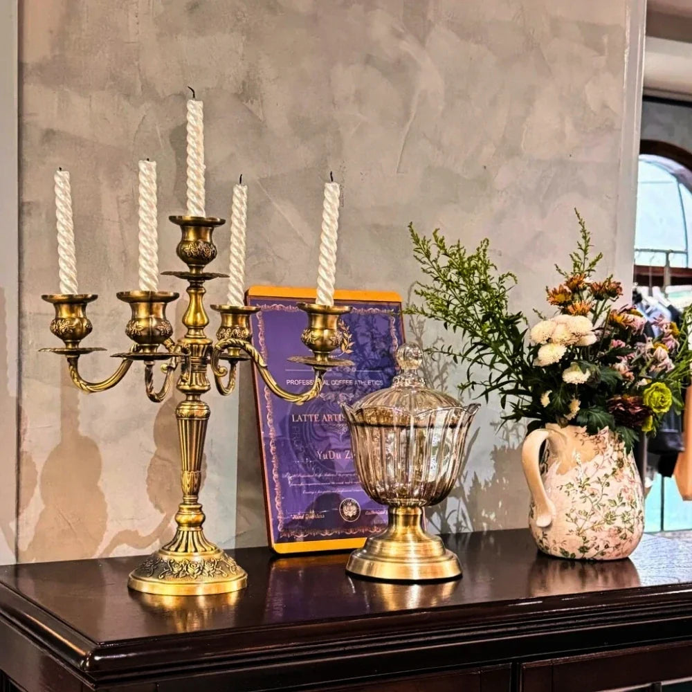 Taper Candle Candelabra Adjustable Arms & Weighted Base