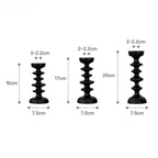 Taper Candle Holder Black Wood Sculptural Silhouette